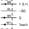 Cellule Bar. reflex transp. NPN P=0.7m Teach PinPoint LO / Câble 5m
