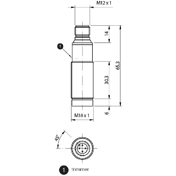 Photo.M18,PNP-NO+NF,M12 plug,Diffuse-Lire la description
