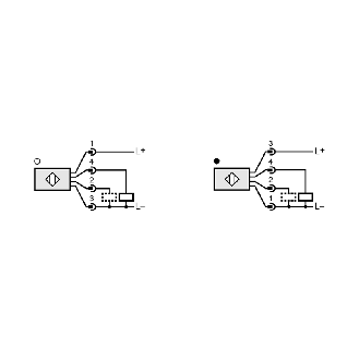 Cellule Directe M12 PNP P=200mm LO/DO Métal Axial / M12 4P-Lire la description