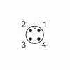 Cellule Directe M12 PNP P=200mm LO/DO Métal Axial / M12 4P