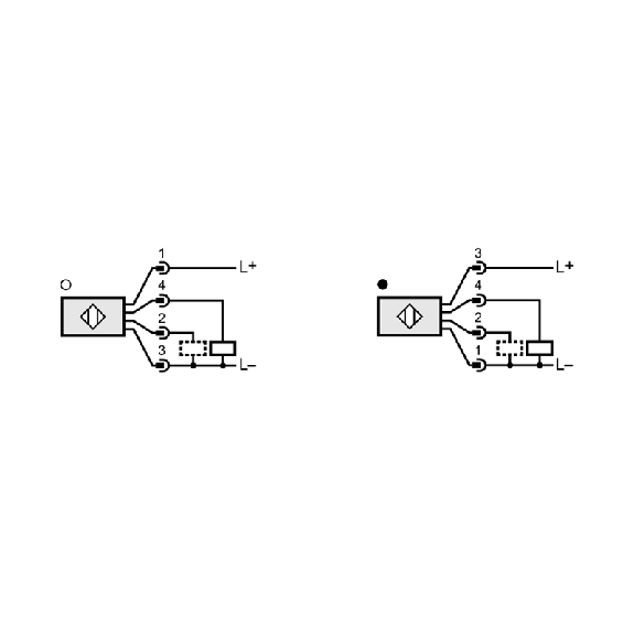 Cellule Directe M12 PNP P=200mm LO/DO Métal Axial / M12 4P-Lire la description