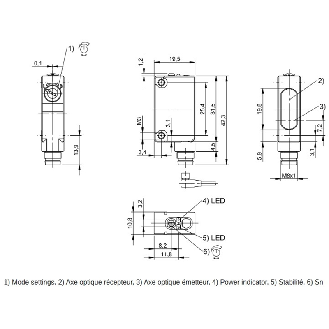 Cellule EAP PNP NO/NF P20-350mm Pot. LR LO/DO / M08 4P-Lire la description