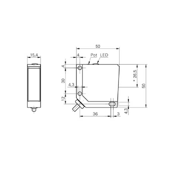 Cellule Bar. reflex PNP P=7,3m Pot. LR LO/DO 10-30Vdc / Câble 2m Cellule Bar. reflex PNP P=7,3m Pot. LR LO/DO 10-30Vdc / Câble 2m-Lire la description