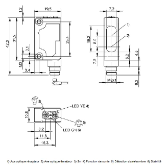 Cellule EAP PNP P=300mm Pot. Laser LO/DO / M08 4P-Lire la description