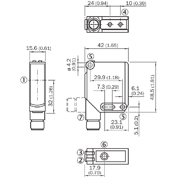 Cellule Bar. reflex transp. PNP P=0.8m LR LO/DO / M12 4P Cellule Bar. reflex transp. PNP P=0.8m LR LO/DO / M12 4P-Lire la description