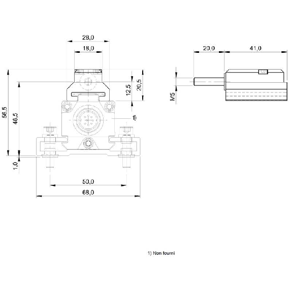 Capteur de position BTL-Profil, avec guidage, 28x20.5x41mm-Lire la description