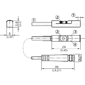 DPM Vérins rainures en T PNP NO IO-Link lg24mm / M08 3P+C0.3m PUR-Lire la description