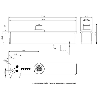 Capteur de position linéaire inductif 0...103mm 4-20mA/0-10V, M12 4P-Lire la description