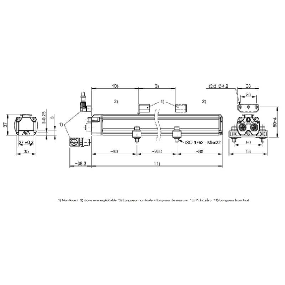 Capteur de position linéaire profilé 0400mm, Profinet Capteur de position linéaire profilé 0400mm, Profinet-Lire la description