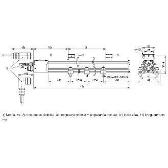 Capteur de position linéaire 200 mm avec interface PROFIBUS-DP-Lire la description