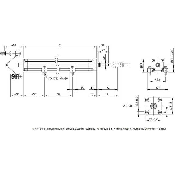 Capteur de position linéaire inductif à tige 075mm, 0 ... 10V Capteur de position linéaire inductif à tige 075mm, 0 ... 10V-Lire la description