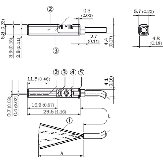 DPM Vérins rainures en T PNP NO lg29,5mm 10-30Vdc / Câble 10m PUR-Lire la description