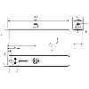 Capteur de position linéaire inductif 0...103mm 4-20mA/0-10V, M08 4P