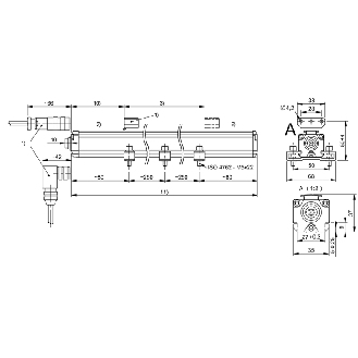 Capteur de position linéaire 750 mm avec sortie 0-10Vdc-Lire la description