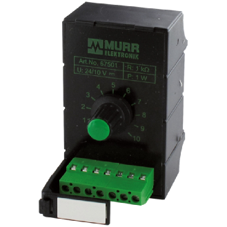 Potentiomètre 5k-Ohm 270°, rail DIN, 75x45x65mm-Lire la description