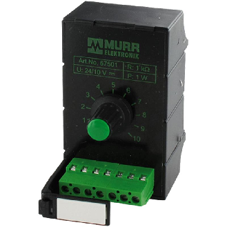 Potentiomètre 10k-Ohm 270°, rail DIN, 75x45x65mm-Lire la description