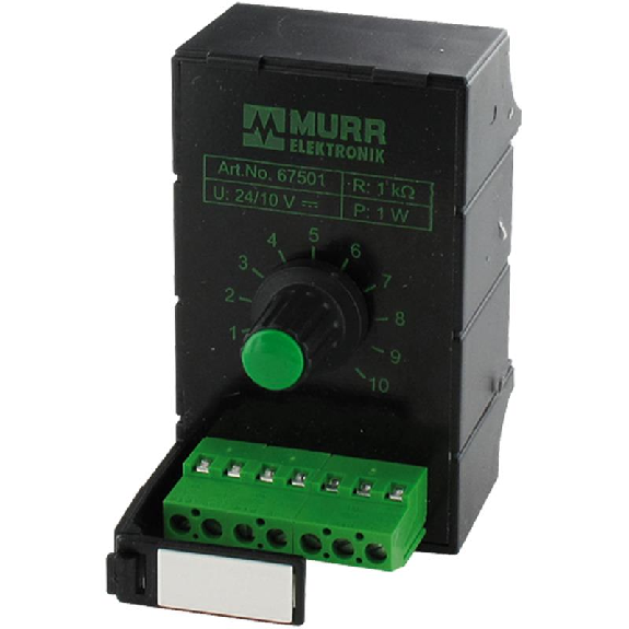 Potentiomètre 1k-Ohm 270°, rail DIN, 75x45x65mm-Lire la description