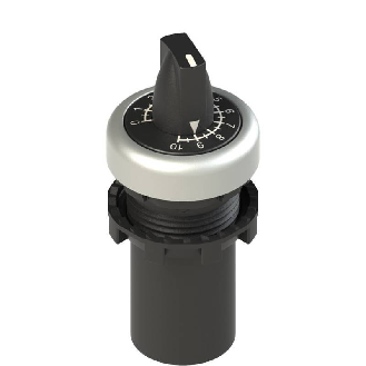Potentiomètre montage Ø22.5mm, 10kOhm (collerette satin chromé)-Lire la description