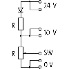 Potentiomètre 10k-Ohm 3600° (10 tours), rail DIN, 75x45x65mm