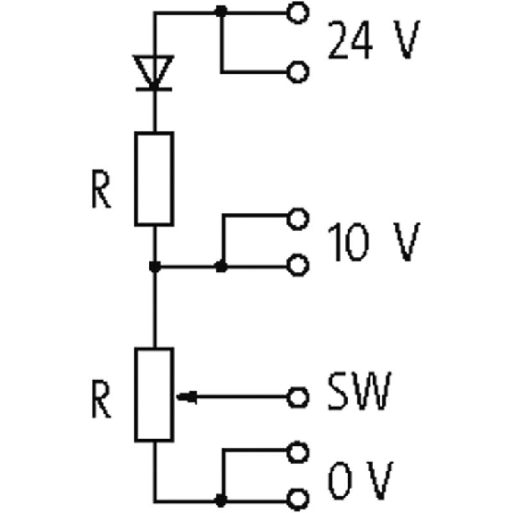 Potentiomètre 10k-Ohm 3600° (10 tours), rail DIN, 75x45x65mm-Lire la description