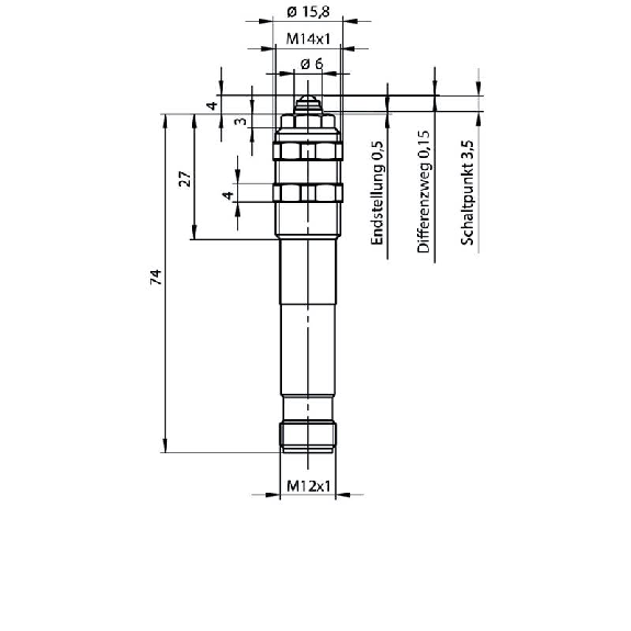 Microrupteur de précision M14 Poussoir à bille 20N SPDT, M12A 4P-Lire la description