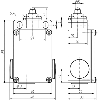 Int.de position Poussoir 1NF+1NO rupt. lente, 3xM16 +180°C