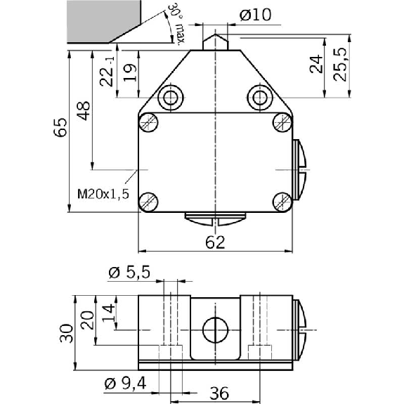 Fdc monopiste de précision N01, Poussoir-Lire la description