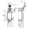 Int.de séc. Levier rotatif à galet réglable 2NF+1NO +90°C IP69K