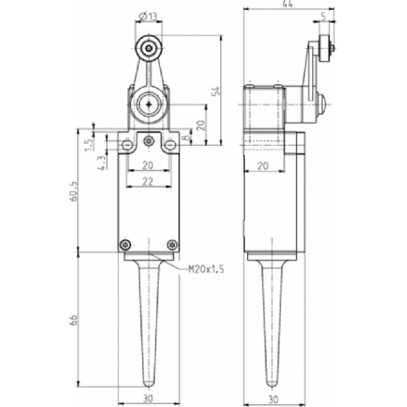 Int. de position sans fil sWave 868,3 MHz Levier rotatif-Lire la description