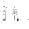 Fdc séc. Poussoir "B" 2NO+1NF rupt. lente, câble 2m