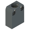 Boîtier plastique entraxe 20mm 1NO+2NF rupt. brusque