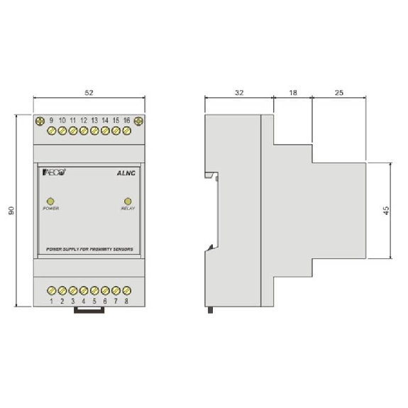 Alimentation p/ 1 capteur NAMUR ou p/ 1 capteur amplifié 110/220VAC-Lire la description