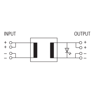 Convertisseur DC/DC, à séparation galvanique E:24VDC/S:24VDC 0.3A-Lire la description