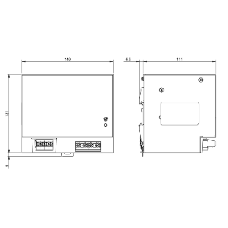 Alim. à découpage 24VDC 20A 480W, 3PH 400-500VAC, 140x121x117,3mm-Lire la description