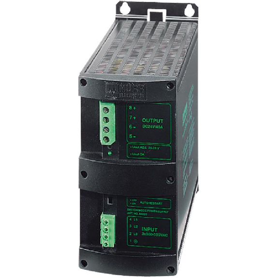 Alim. à découpage 24VDC 20A 480W, 3PH 360-550VAC Alim. à découpage 24VDC 20A 480W, 3PH 360-550VAC-Lire la description