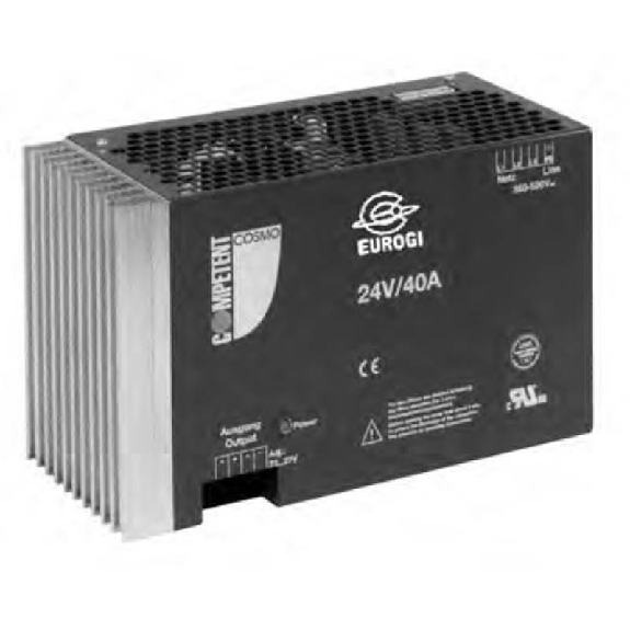 Alim. à découpage 24VDC 40A 960W, 3PH 340-550VAC Alim. à découpage 24VDC 40A 960W, 3PH 340-550VAC-Lire la description