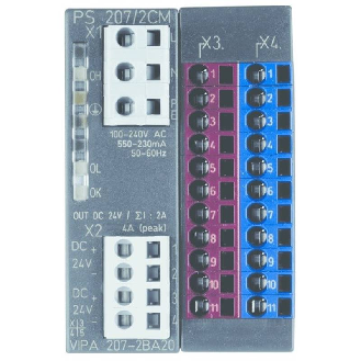 Alimentation 100-240 VAC, Tension de sortie 24 VDC, avec bornes 2x11-Lire la description
