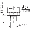 Capteur de pression 0 .. 4 bar, IO-Link/PNP/NPN, 1/4 NPT