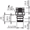 Capteur de pression -1 .. 1,5 bar, 4-20mA, G1/2 B noyable