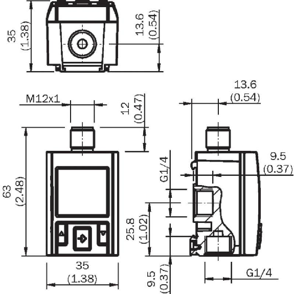 Capteur de pression (Air) 0 .. 10 bar, 2xPNP/NPN+ANA, G 1/4 (x2)-Lire la description