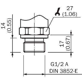 Capteur de pression 0 .. 6 bar, 0-10Vdc, G 1/2 A DIN 3852-E-Lire la description