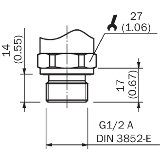 Capteur de pression 0 .. 10 bar, 0-10Vdc, G1/2 A DIN 3852-E-Lire la description