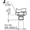 Capteur de pression -0.6 .. 0 bar, 4-20mA, G1/4 A DIN 3852-E