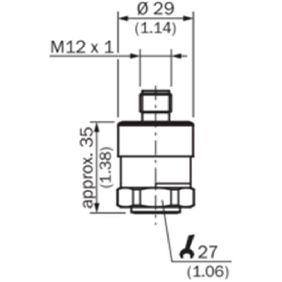 Capteur de pression 0 .. 16 bar, 4-20mA, 1/4 NPT, M12 4P Capteur de pression 0 .. 16 bar, 4-20mA, 1/4 NPT, M12 4P-Lire la description