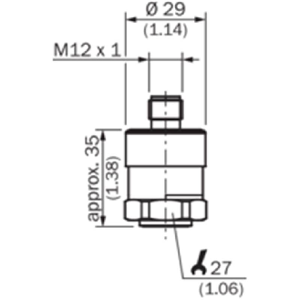 Capteur de pression 0 .. 16 bar, 4-20mA, 1/4 NPT, M12 4P-Lire la description