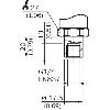 Capteur de pression -1 .. 9 bar, 4-20mA, G1/4 intérieur, M12A 4P