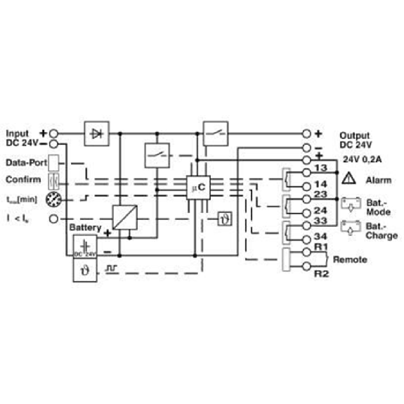 Alim. secourue 24VDC / Sortie 24VDC - 10A - batterie 3,4 Ah intégrée Alim. secourue 24VDC / Sortie 24VDC - 10A - batterie 3,4 Ah intégrée-Lire la description