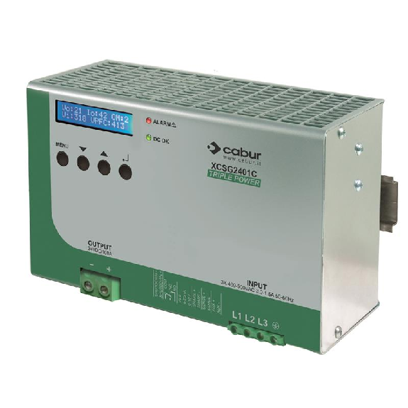 Alim. à découpage 24VDC 100A 2400W, 3PH 340-550VAC, IP20-Lire la description