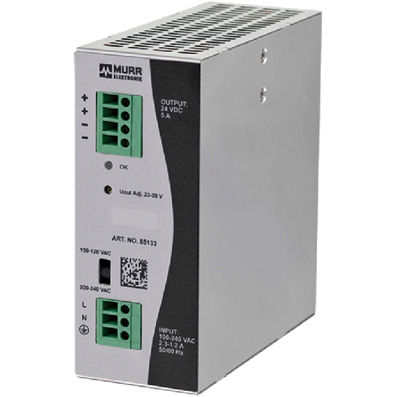 Alim. à découpage 24VDC 5A 120W, 1PH 90-132VAC/173-264VAC-Lire la description