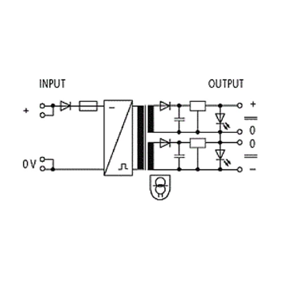 Convertisseur DC/DC entrée 24VDC / sortie ±15VDC ( ±5%) 7W Convertisseur DC/DC entrée 24VDC / sortie ±15VDC ( ±5%) 7W-Lire la description